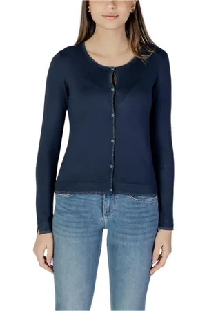 Liu Jo Dames, Truien, Blauw, Maat: XL Viscose