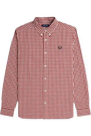 Fred Perry Heren, Overhemden, Rood, Maat: XL Katoen