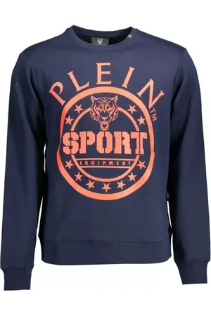 Philipp Plein Heren, Sweatshirts & Hoodies, Blauw, Maat: L Katoen