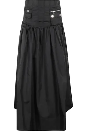Ganni Dames, Rokken, Zwart, Maat: S Nylon