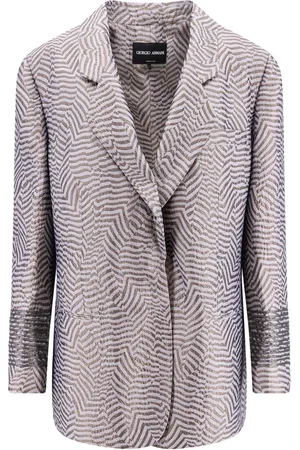 Giorgio Armani Dames, Jassen, Grijs, Maat: XL Katoen