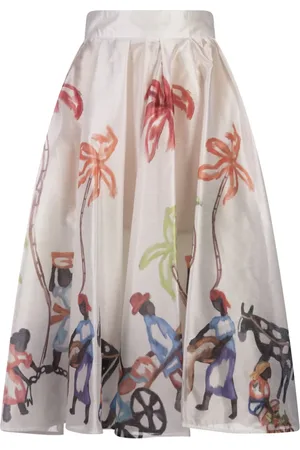 Stella Jean Dames, Rokken, Veelkleurig, Maat: XS Poliester
