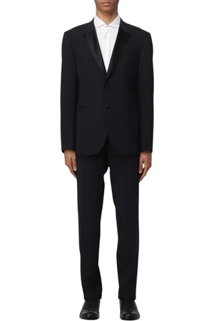Emporio Armani Heren, Pakken, Blauw, Maat: L Tweed