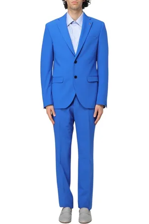 Manuel Ritz Heren, Pakken, Blauw, Maat: M Tweed