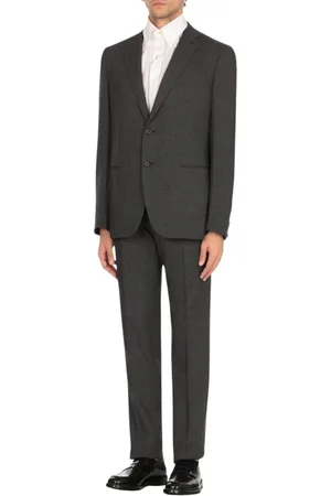 CARUSO Heren, Pakken, Grijs, Maat: 2XL Tweed