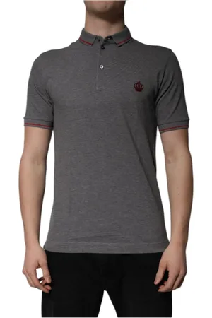 Dolce & Gabbana Heren, Tops, Grijs, Maat: XS Katoen