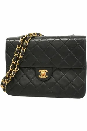 CHANEL Dames, Pre-owned, Zwart, Maat: ONE Size Leer
