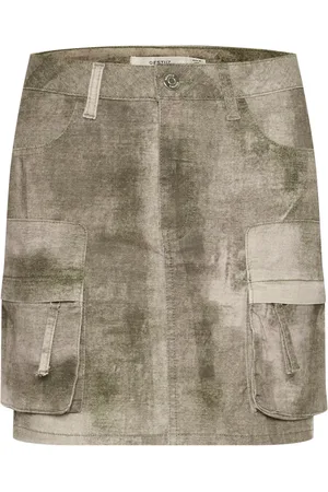Gestuz Dames, Rokken, Grijs, Maat: M Denim