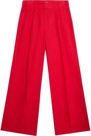 Oltre Dames, Broeken, Rood, Maat: 3XL Linnen