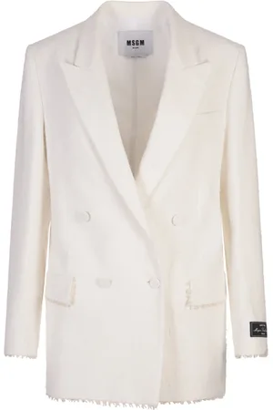 Msgm Dames, Jassen, Wit, Maat: 2XS Katoen