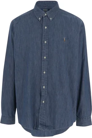 Ralph Lauren Heren, Overhemden, Blauw, Maat: 2XL Denim