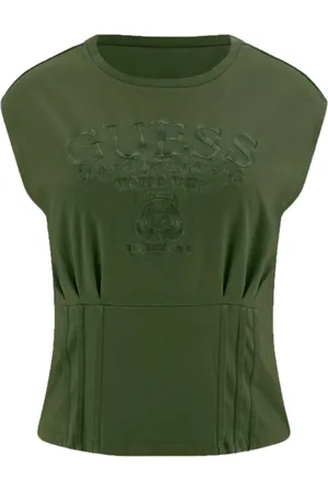 Guess Dames, Tops, Groen, Maat: L Katoen
