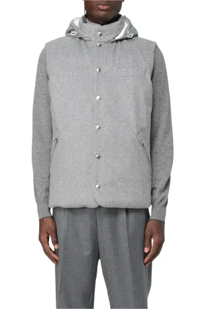 Brunello Cucinelli Heren, Jassen, Grijs, Maat: L Wol