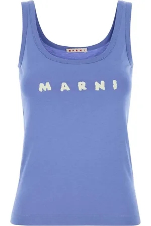 Marni Dames, Tops, Blauw, Maat: S Katoen