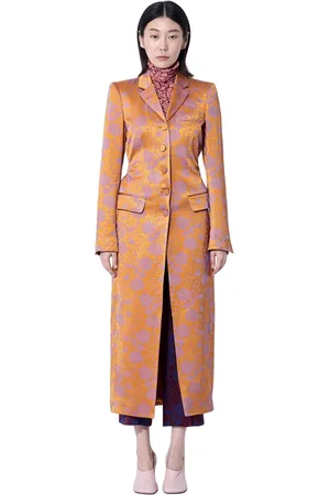DRIES VAN NOTEN Dames, Mantels, Oranje, Maat: M Leer