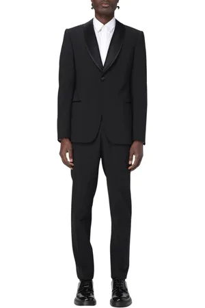 Emporio Armani Heren, Pakken, Zwart, Maat: L Wol