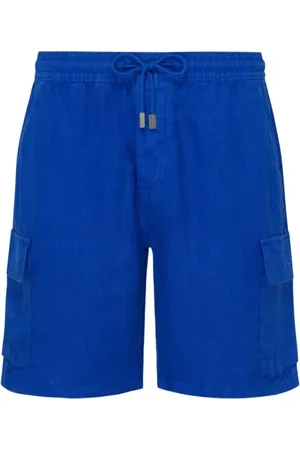 Vilebrequin Heren, Korte broeken, Blauw, Maat: L Linnen