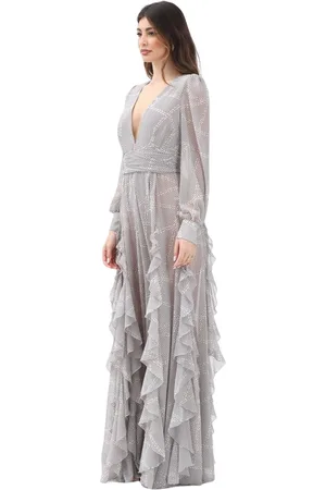 Elisabetta Franchi Dames, Jurken, Grijs, Maat: XL