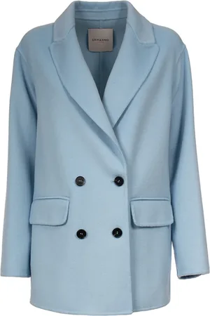 ERMANNO SCERVINO Dames, Jassen, Blauw, Maat: 2XS Wol