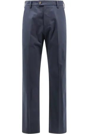 Alexander McQueen Heren, Broeken, Blauw, Maat: M Katoen