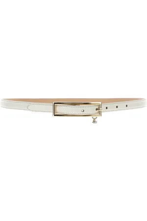 Alessandra Rich Dames, Accessoires, Wit, Maat: 75 CM Leer