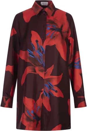 Alexander McQueen Dames, Blouses & Shirts, Rood, Maat: XS Zijde