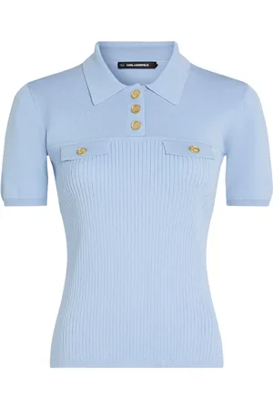 Karl Lagerfeld Dames, Tops, Blauw, Maat: M Viscose
