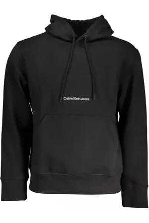 Calvin Klein Heren, Sweatshirts & Hoodies, Zwart, Maat: XL Katoen