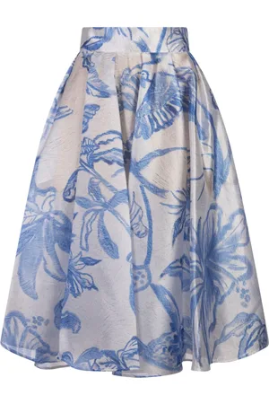 Stella Jean Dames, Rokken, Blauw, Maat: XS Poliester