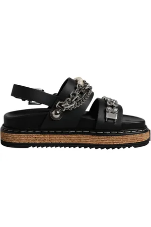 Dolce & Gabbana Dames, Schoenen, Zwart, Maat: 35 1/2 EU Leer