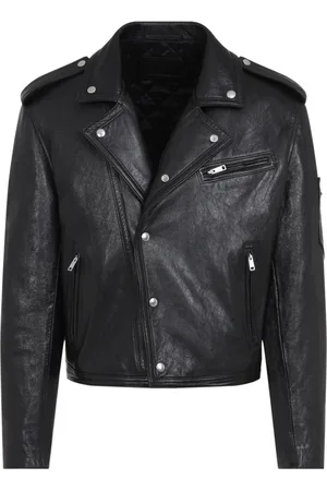 Prada Heren, Jassen, Zwart, Maat: L Leer