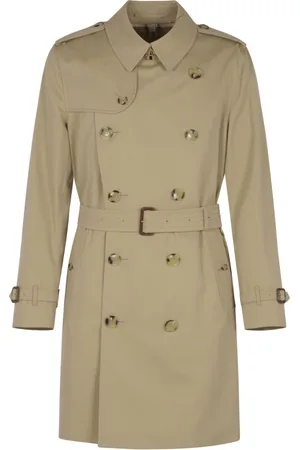 Burberry Heren, Mantels, Geel, Maat: 2XL Katoen