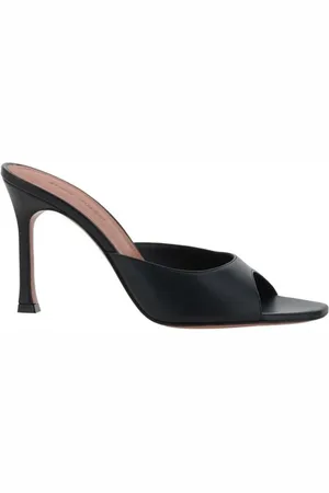 Amina Muaddi Dames, Schoenen, Zwart, Maat: 37 1/2 EU Leer