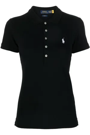 Ralph Lauren Dames, Tops, Zwart, Maat: L Katoen