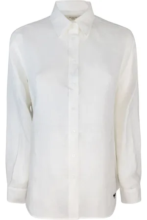Max Mara Dames, Blouses & Shirts, Wit, Maat: S Linnen