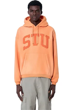STUSSY Heren, Sweatshirts & Hoodies, Oranje, Maat: L Katoen