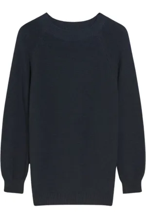 Max Mara Dames, Truien, Blauw, Maat: M Katoen