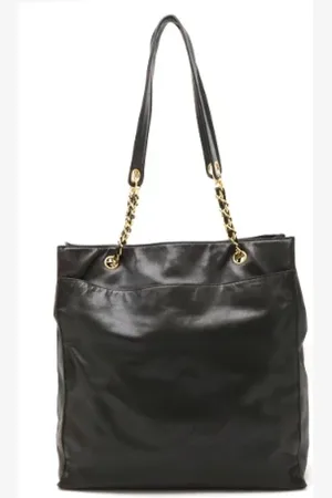 CHANEL Dames, Pre-owned, Zwart, Maat: ONE Size Leer