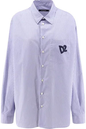 Dsquared2 Dames, Blouses & Shirts, Blauw, Maat: 2XS Katoen