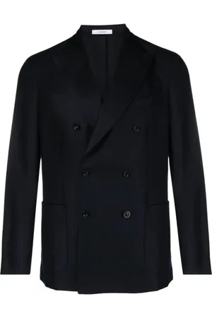 Boglioli Heren, Jassen, Blauw, Maat: M Wol