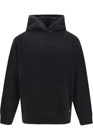 Fendi Heren, Sweatshirts & Hoodies, Zwart, Maat: M Katoen