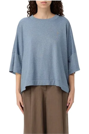 Brunello Cucinelli Dames, Truien, Blauw, Maat: M