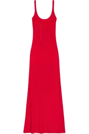 Jacquemus Dames, Jurken, Rood, Maat: M Leer
