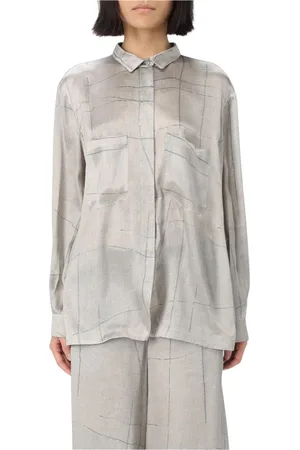 Giorgio Armani Dames, Blouses & Shirts, Grijs, Maat: XS Zijde