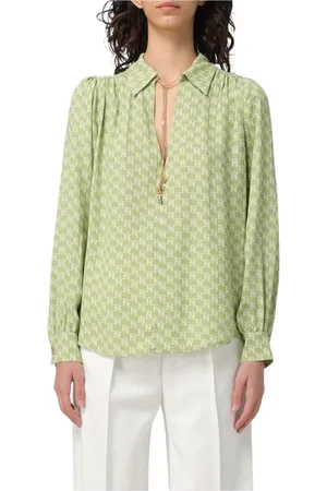Elisabetta Franchi Dames, Blouses & Shirts, Groen, Maat: S Zijde