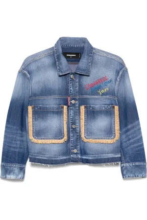 Dsquared2 Dames, Jassen, Blauw, Maat: 2XS Denim