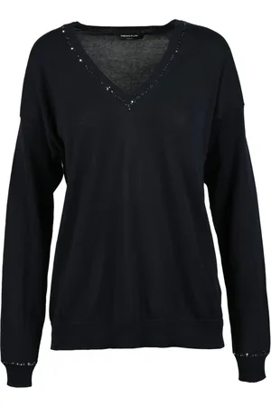 Fabiana Filippi Dames, Truien, Blauw, Maat: XS Katoen