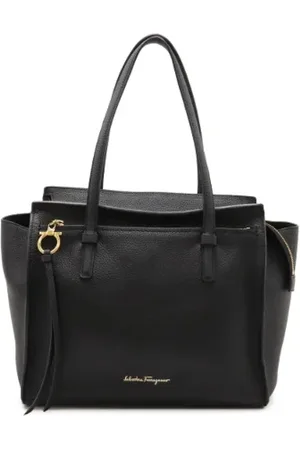 Salvatore Ferragamo Dames, Pre-owned, Zwart, Maat: ONE Size Leer