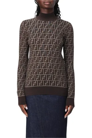 Fendi Dames, Truien, Bruin, Maat: M
