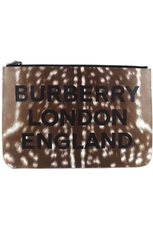 Burberry Dames, Pre-owned, Bruin, Maat: ONE Size Leer